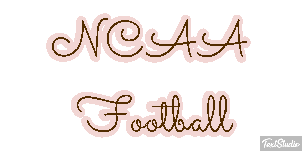 NCAA Football Text effect
