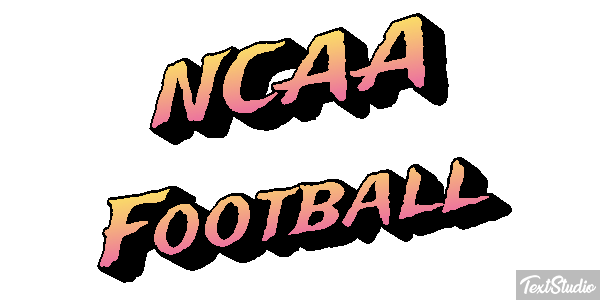 NCAA Football Text effect
