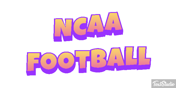 NCAA Football Text effect