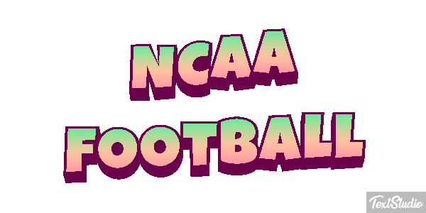 NCAA Football Text effect
