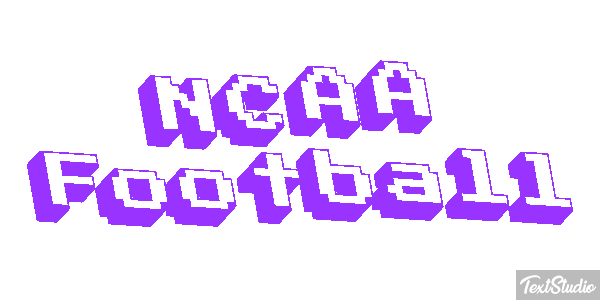 NCAA Football Text effect