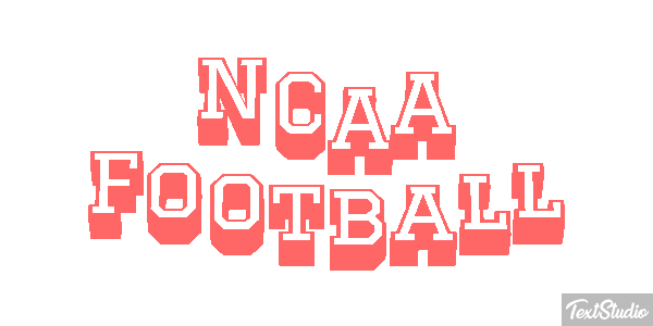 NCAA Football Text effect