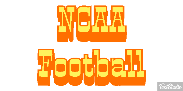 NCAA Football Text effect