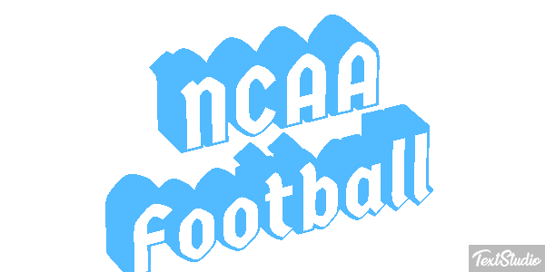 NCAA Football Text effect