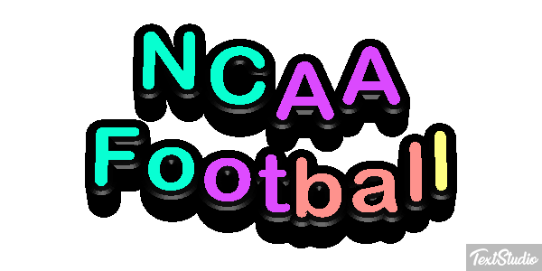 NCAA Football Text effect