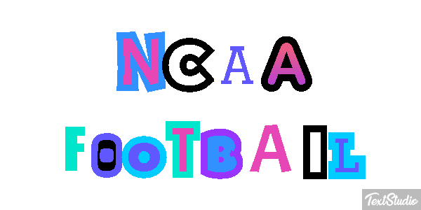 NCAA Football Text effect