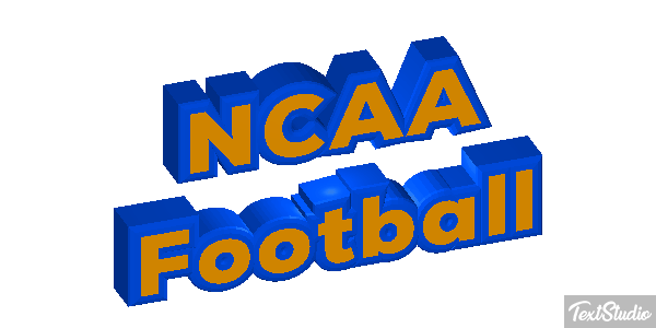 NCAA Football Text effect