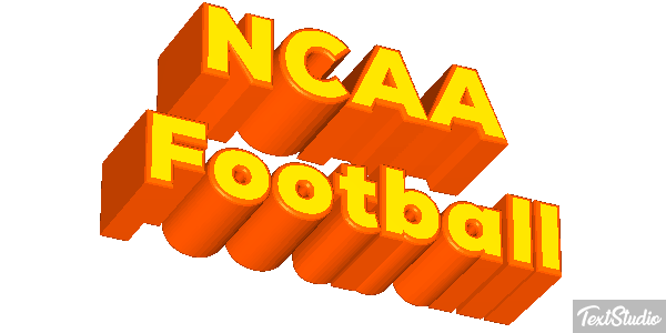 NCAA Football Text effect