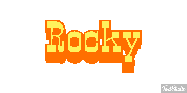 Rocky Efekt tekstowy