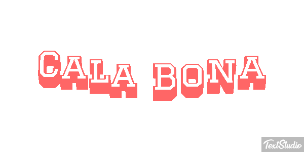 Cala Bona Efekt tekstowy