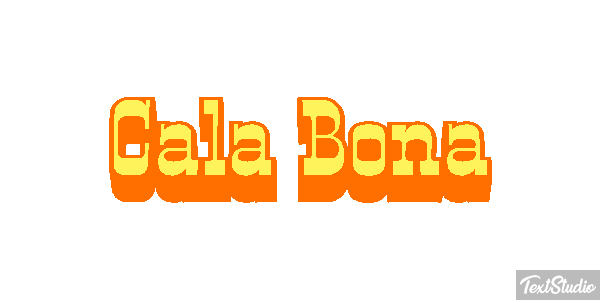 Cala Bona Efekt tekstowy