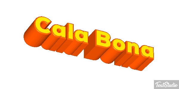 Cala Bona Efekt tekstowy