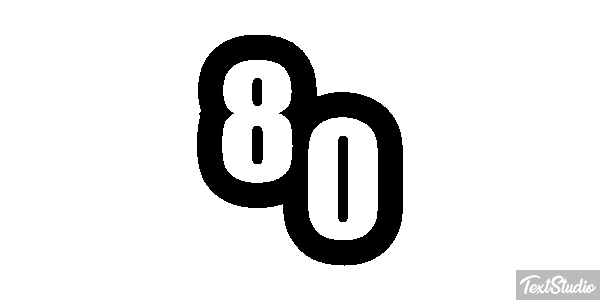 80 Efecto de texto