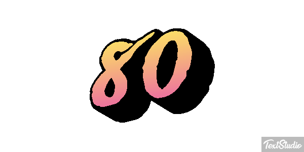 80 Efecto de texto