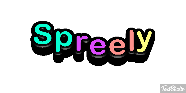 Spreely Text effect