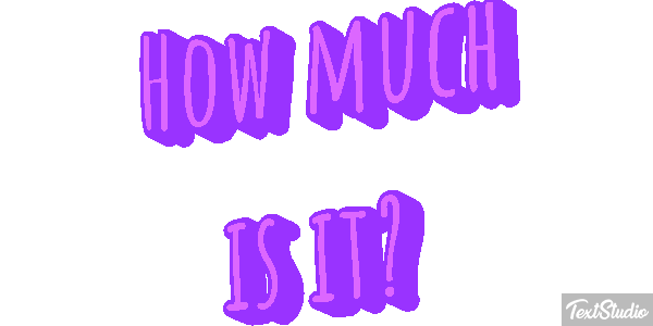 How Much Is It? Text effect