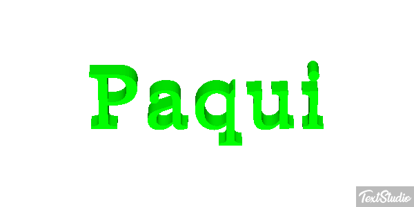 Paqui Efecto de texto