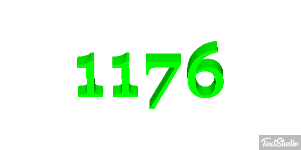 1176 Text effect