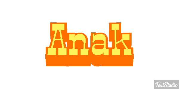 Anak Text effect