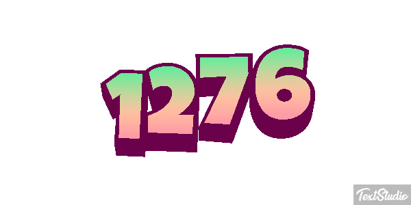 1276 Text effect