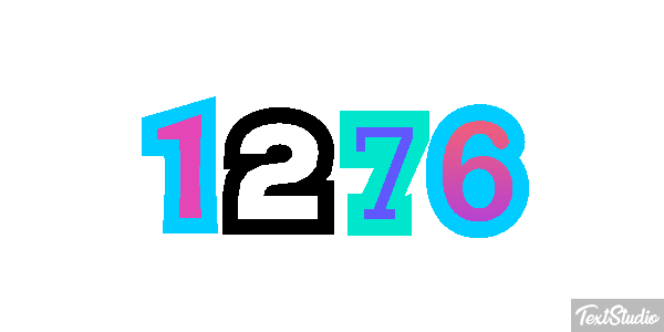 1276 Text effect