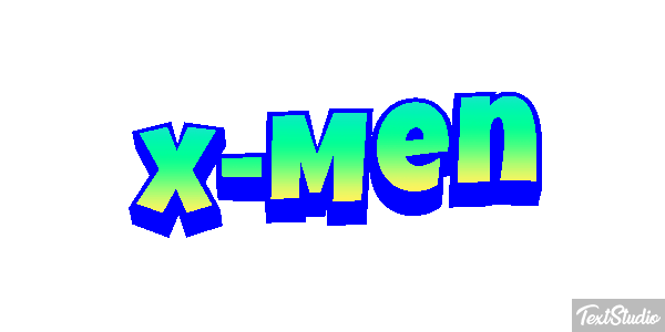 X-Men Effet de texte