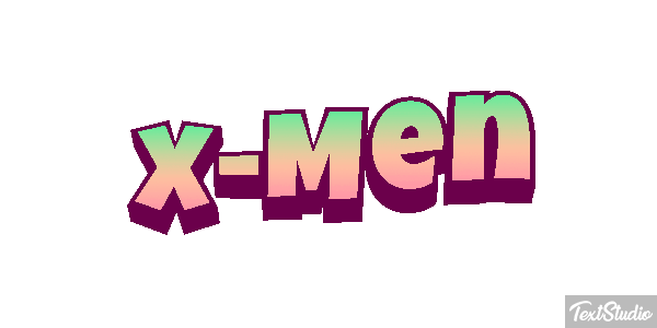 X-Men Effet de texte
