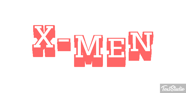 X-Men Effet de texte