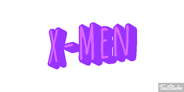 X-Men Effet de texte