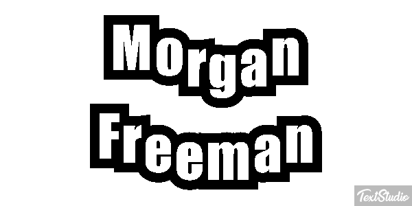 Morgan Freeman Text effect