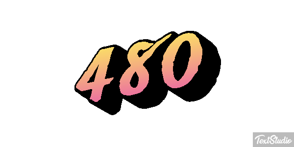 480 Текстовый эффект