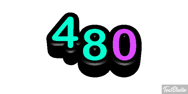 480 Текстовый эффект