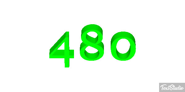 480 Текстовый эффект