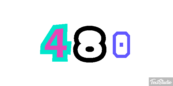 480 Текстовый эффект