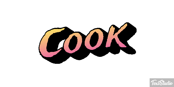 Cook Text effect