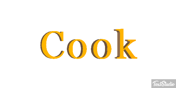 Cook Text effect