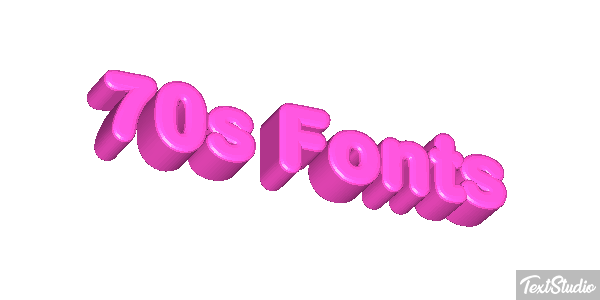 70s Fonts Text effect