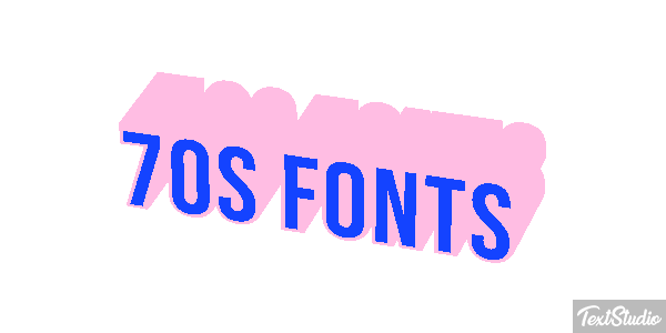 70s Fonts Text effect