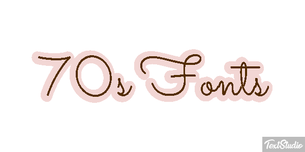 70s Fonts Text effect