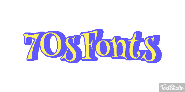 70s Fonts Text effect
