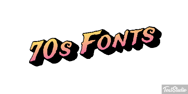 70s Fonts Text effect