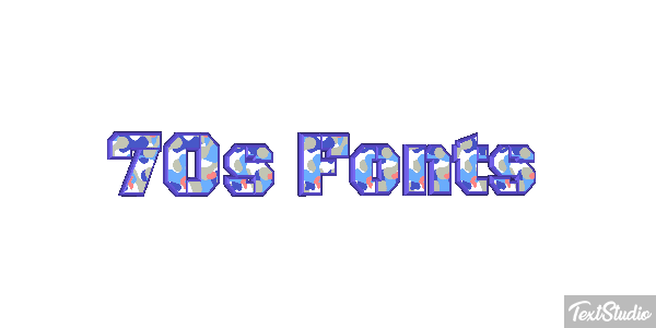 70s Fonts Text effect