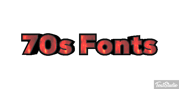 70s Fonts Text effect
