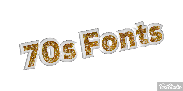 70s Fonts Text effect