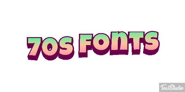 70s Fonts Text effect