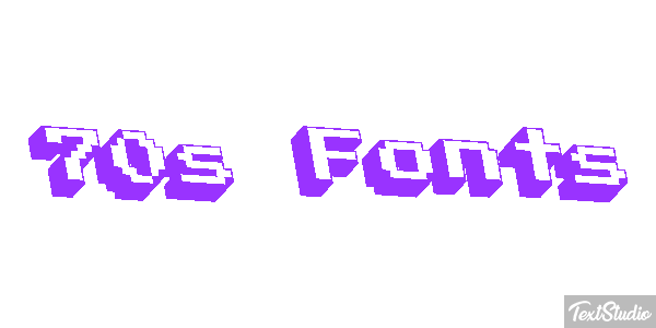 70s Fonts Text effect