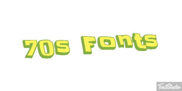 70s Fonts Text effect