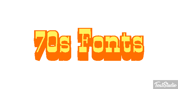 70s Fonts Text effect