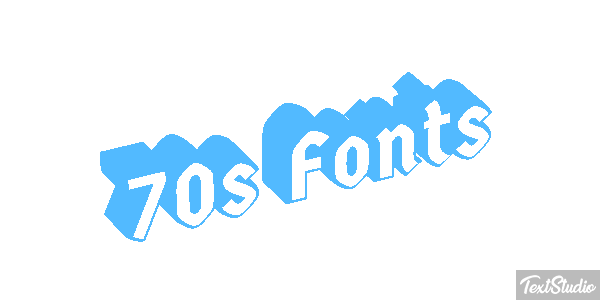 70s Fonts Text effect