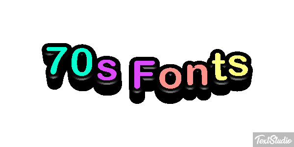 70s Fonts Text effect